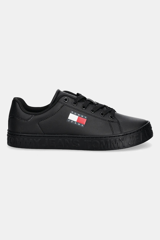 Шкіряні кросівки Tommy Jeans TJW LOGO SNEAKER ESS EN0EN02703 чорний SS25