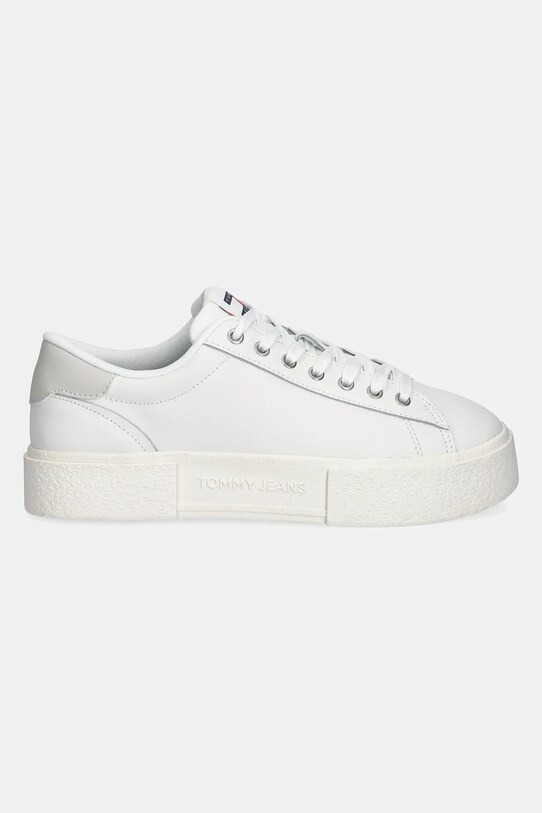 Шкіряні кросівки Tommy Jeans TJW FLATFORM SNEAKER EN0EN02698 білий SS25