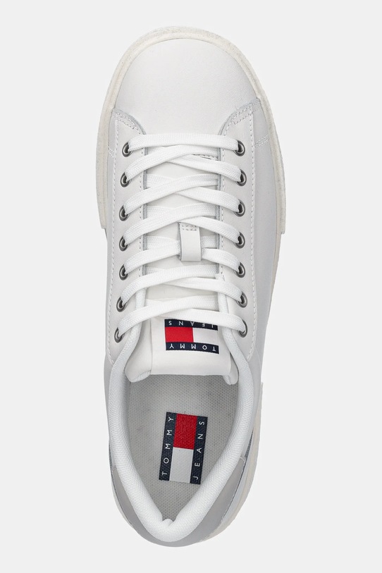 Шкіряні кросівки Tommy Jeans TJW FLATFORM SNEAKER білий EN0EN02698