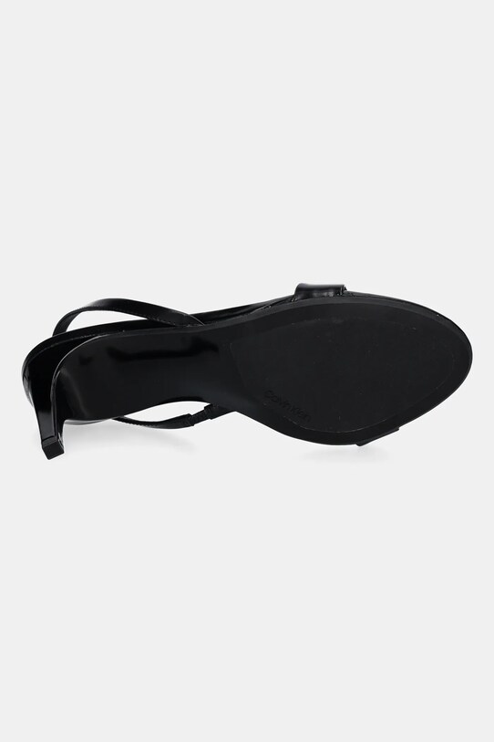 Calvin Klein sandały skórzane HEEL D'ORSAY SANDAL 70 - BRUSH L HW0HW02265 czarny