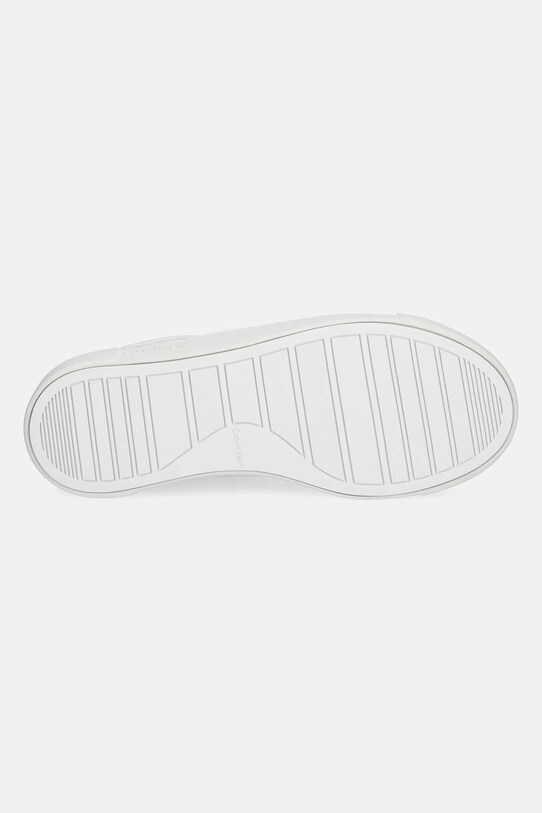 Кожени маратонки Calvin Klein CUPSOLE SLIP ON W/ML - LTH HW0HW02289 бял