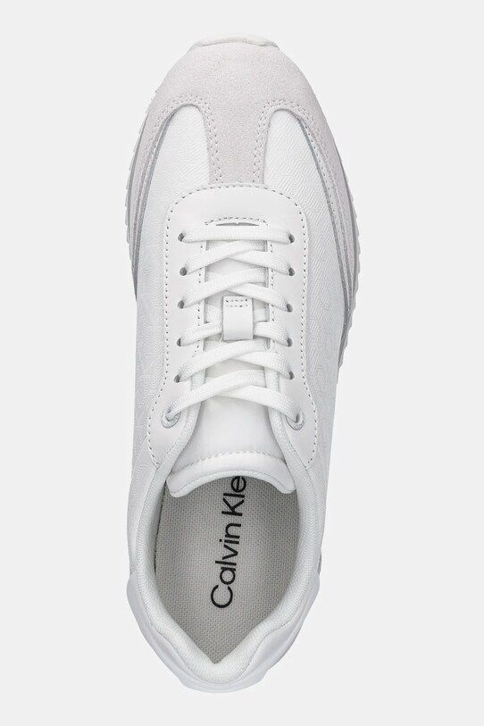 Calvin Klein sneakers RUNNER LACE UP - MONO MIX alb HW0HW02294