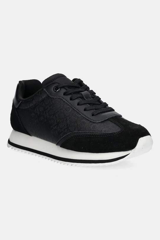Маратонки Calvin Klein RUNNER LACE UP - MONO MIX изкуствен черен HW0HW02294