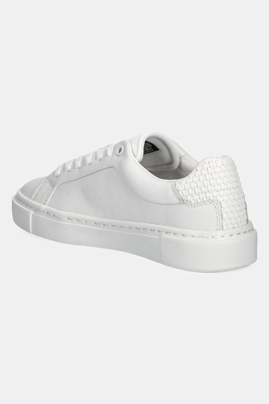 Boty Kožené sneakers boty Calvin Klein CUPSOLE LACE UP - WOVEN LTH HW0HW02298 bílá