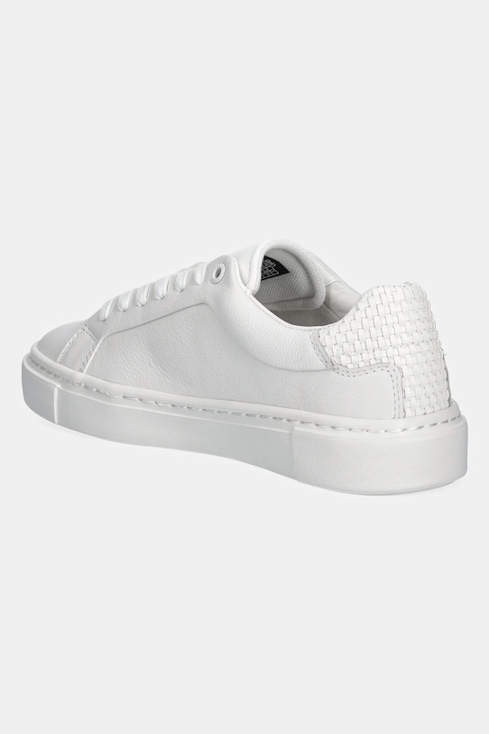 Obuwie Calvin Klein sneakersy skórzane CUPSOLE LACE UP - WOVEN LTH HW0HW02298 biały