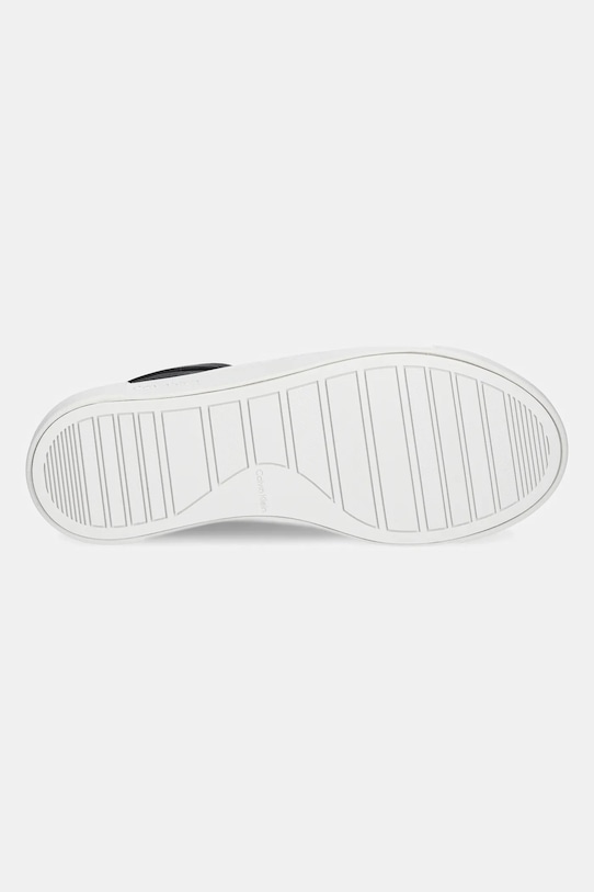 Кожаные кроссовки Calvin Klein CUPSOLE LACE UP - WOVEN LTH HW0HW02298 чёрный