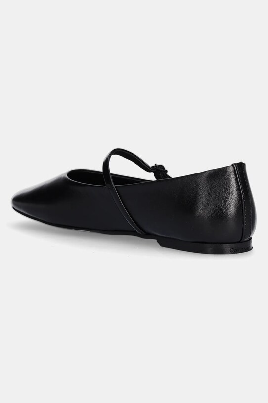 Încălțăminte Calvin Klein balerini de piele MARY JANE BALLERINA - LTH HW0HW02307 negru