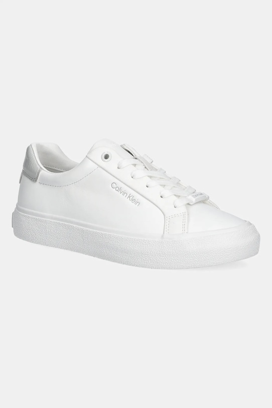 Кроссовки Calvin Klein VULC LACE UP TEXTURE FOX - LTH синтетический белый HW0HW02439