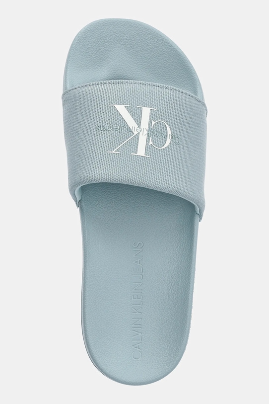 Calvin Klein Jeans klapki SLIDE MONOGRAM WMNS niebieski YW0YW01835
