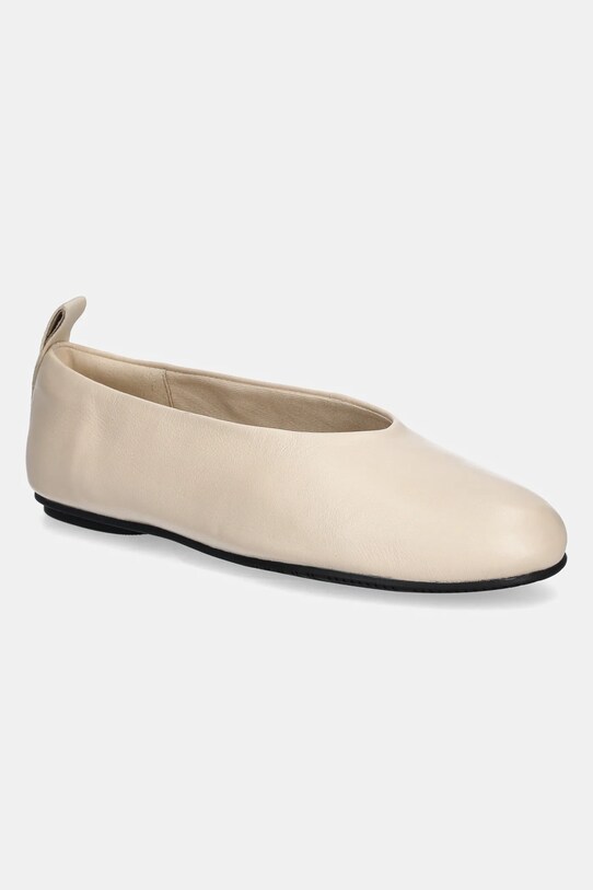 Calvin Klein Jeans baleriny skórzane BALLERINA LEATHER beżowy YW0YW01803