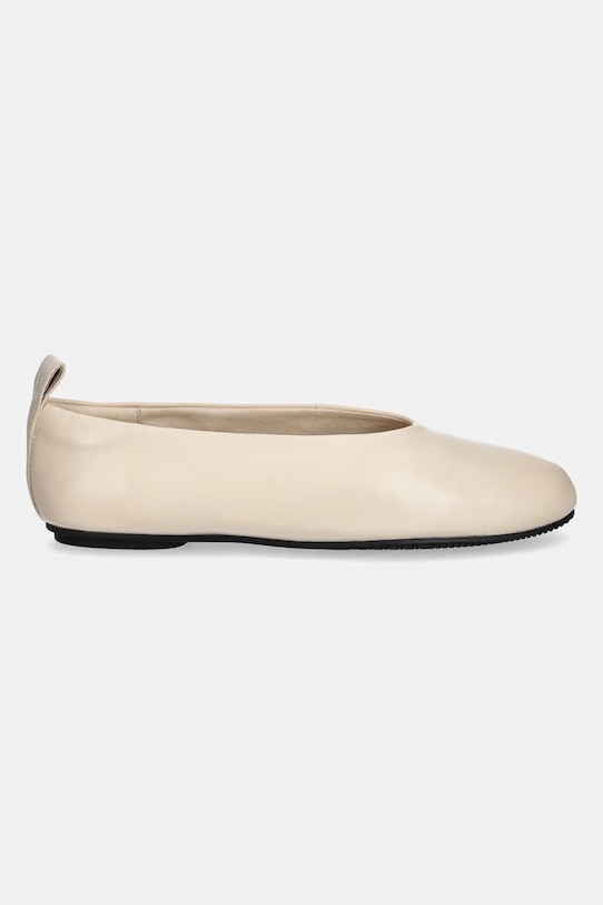 Calvin Klein Jeans baleriny skórzane BALLERINA LEATHER YW0YW01803 beżowy SS25