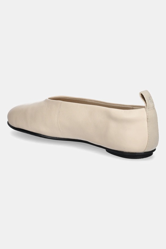 Obuwie Calvin Klein Jeans baleriny skórzane BALLERINA LEATHER YW0YW01803 beżowy