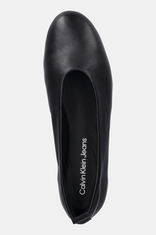 Кожаные балетки Calvin Klein Jeans BALLERINA LEATHER чёрный YW0YW01803