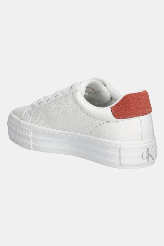 Взуття Шкіряні кросівки Calvin Klein Jeans BOLD VULC FLATF LOW LTH ML YW0YW01669 білий