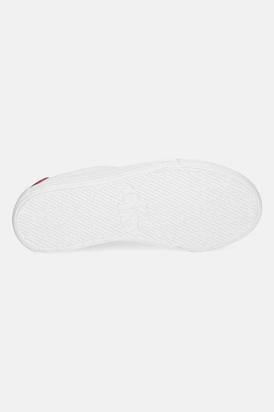 Шкіряні кросівки Calvin Klein Jeans BOLD VULC FLATF LOW LTH ML YW0YW01669 білий