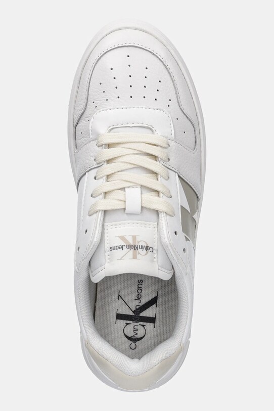 Calvin Klein Jeans sneakersy BOLD FLATF LOW LACEUP MIX NBS biały YW0YW01641