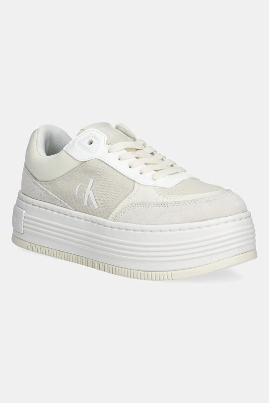 Кроссовки Calvin Klein Jeans BOLD FLATF LOW MIX MG MEDIA кожа бежевый YW0YW01638