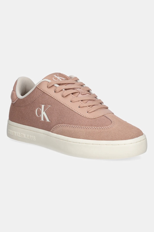 Calvin Klein Jeans sportcipő CLASSIC CUPSOLE LOW MIX MG WN nappa bőr rózsaszín YW0YW01636