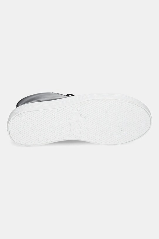 Kožené tenisky Calvin Klein Jeans BOLD VULC FLATF MID LTH IN YW0YW01634 čierna