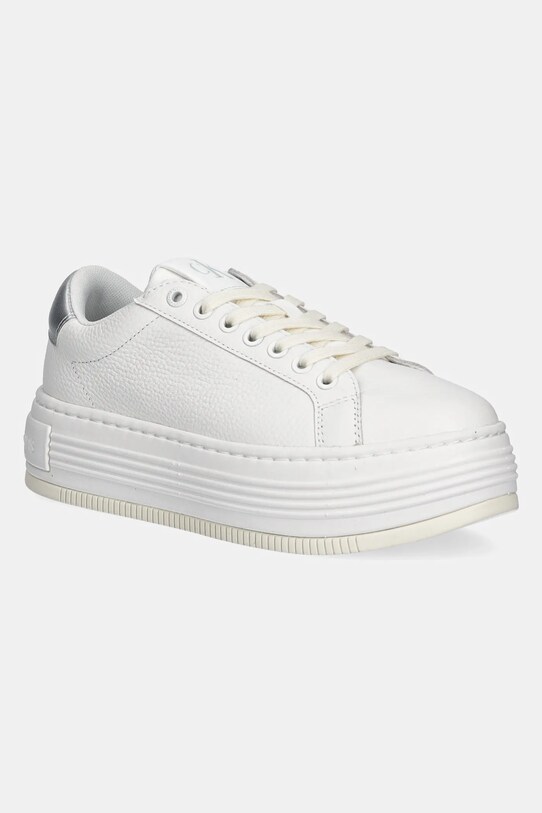 Шкіряні кросівки Calvin Klein Jeans BOLD FLATF LOW MIX OHB платформа білий YW0YW01632