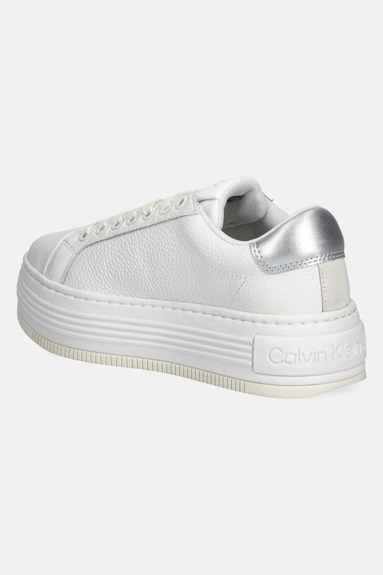 Obuwie Calvin Klein Jeans sneakersy skórzane BOLD FLATF LOW MIX OHB YW0YW01632 biały