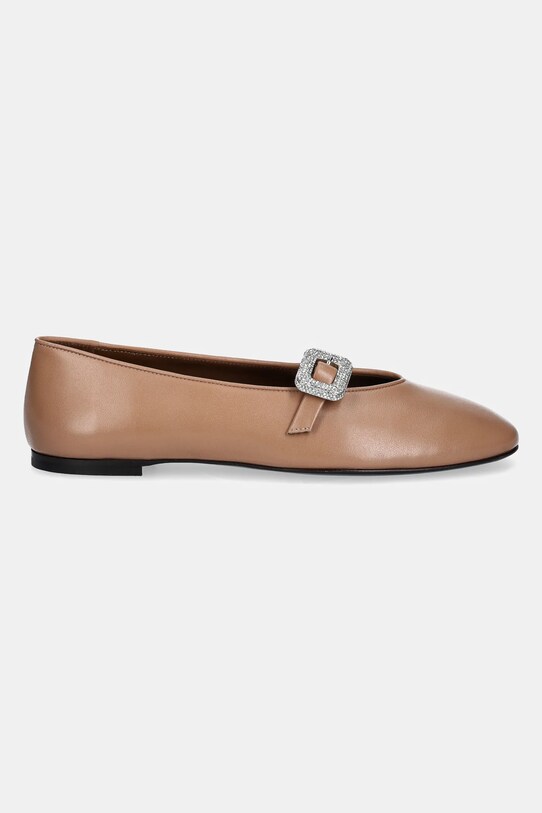 Δερμάτινες μπαλαρίνες Giuseppe Zanotti Amanda E560012.002 καφέ SS25