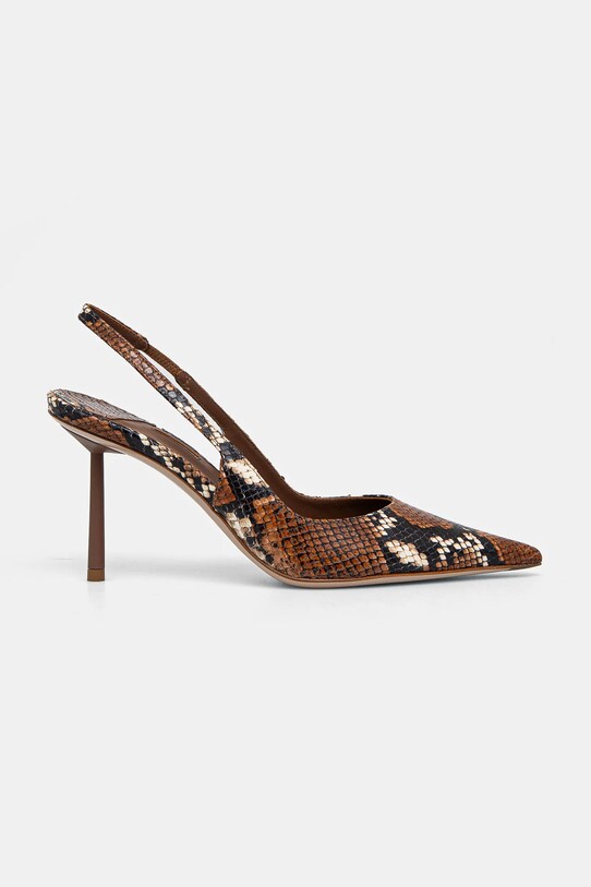 Kožené lodičky Le Silla Chanel Bella 4233B080MBPPDUR723 hnědá SS25