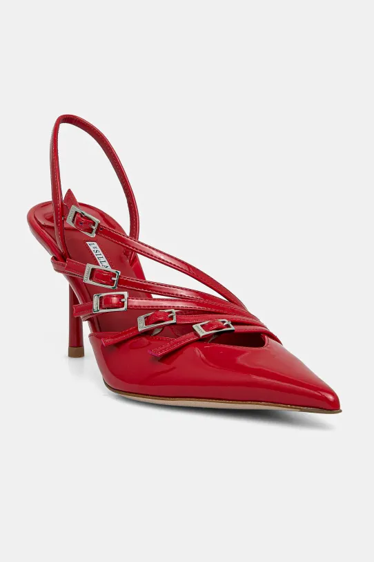 Kožené lodičky Le Silla Chanel Scarlet ostrá červená 4294D080BXPXKAB895