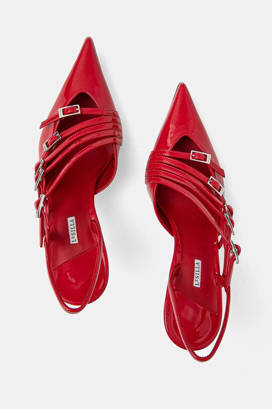 Kožené lodičky Le Silla Chanel Scarlet červená 4294D080BXPXKAB895