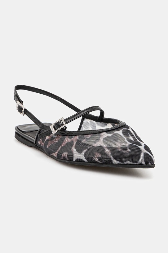 Μπαλαρίνες Le Silla Chanel Morgana απομίμηση λείου δέρματος μαύρο 9041D020MTPPNEM763