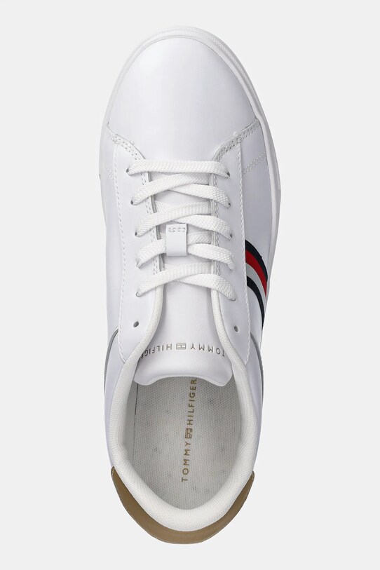 Tommy Hilfiger sneakersy skórzane ESSENTIAL COURT SNEAKER STRPS biały FW0FW08321