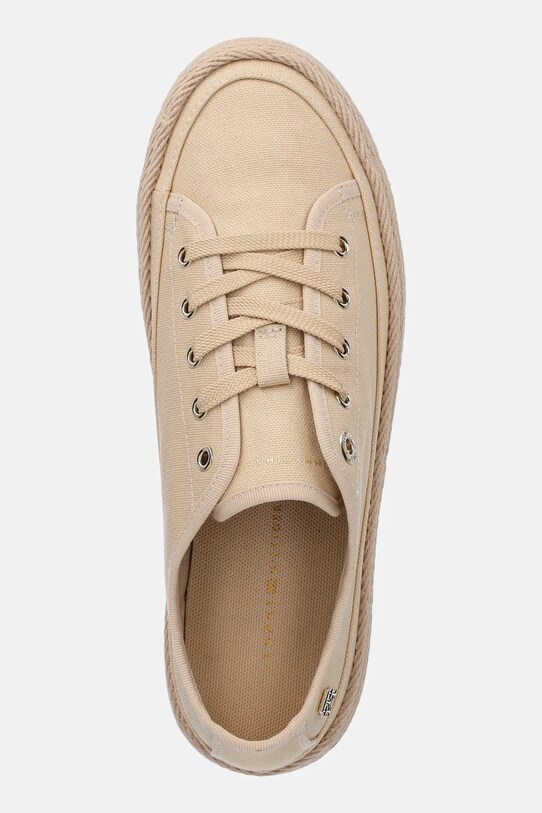 Ниски кецове Tommy Hilfiger VULC ESPADRILLE SNEAKER бежов FW0FW08404