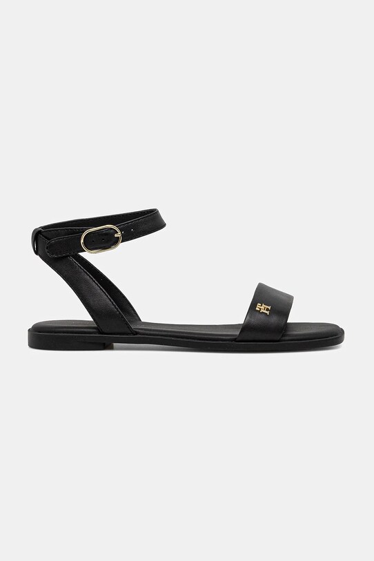 Кожаные сандалии Tommy Hilfiger ANKLE STRAP LEATHER SANDAL FW0FW08422 чёрный SS25