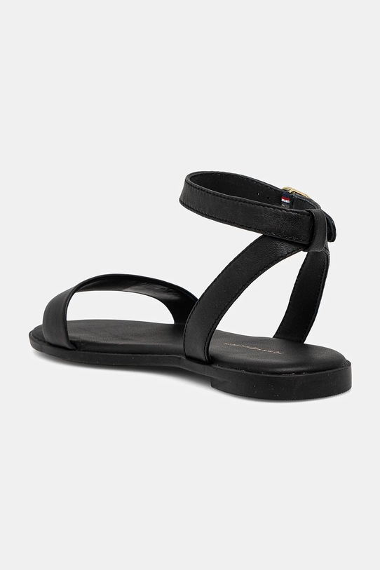 Cipők Tommy Hilfiger bőr szandál ANKLE STRAP LEATHER SANDAL FW0FW08422 fekete