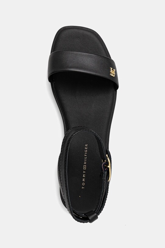 Кожаные сандалии Tommy Hilfiger ANKLE STRAP LEATHER SANDAL чёрный FW0FW08422