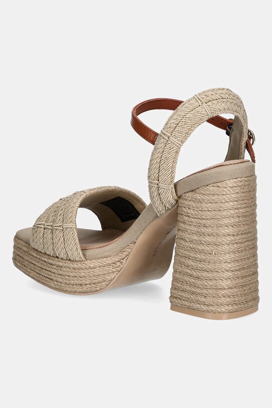 Obuv Sandále Tommy Hilfiger ROPE HEEL PLATFORM SANDAL FW0FW08425 béžová