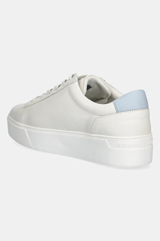 Încălțăminte Tommy Hilfiger sneakers din piele PLATFORM COURT SNEAKER FW0FW08464 alb