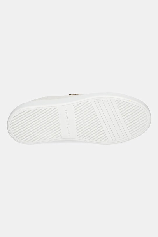 Tommy Hilfiger sneakers din piele PLATFORM COURT SNEAKER FW0FW08464 alb