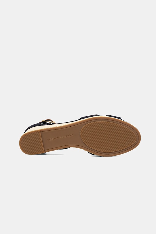 Sandále Tommy Hilfiger FLAG CRISS-CROS MID WEDGE ESPAD FW0FW08481 tmavomodrá