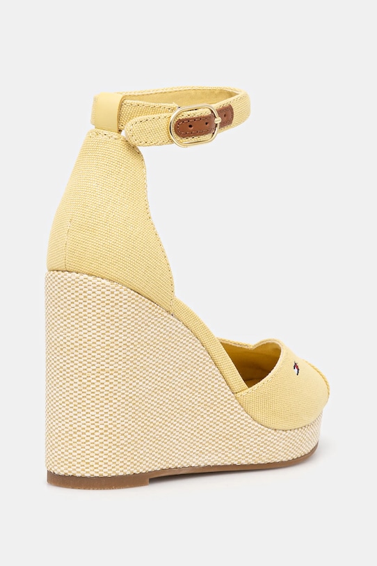 Obuv Espadrilky Tommy Hilfiger FLAG HIGH WEDGE ESPAD CLOSED TOE FW0FW08494 žltá