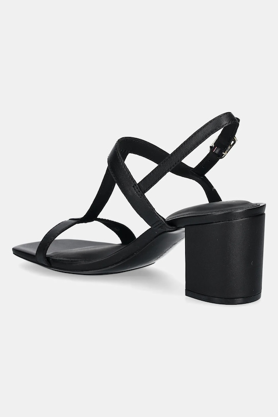 Obuv Kožené sandále Tommy Hilfiger LEATHER BLOCK HEEL SANDAL FW0FW08532 čierna
