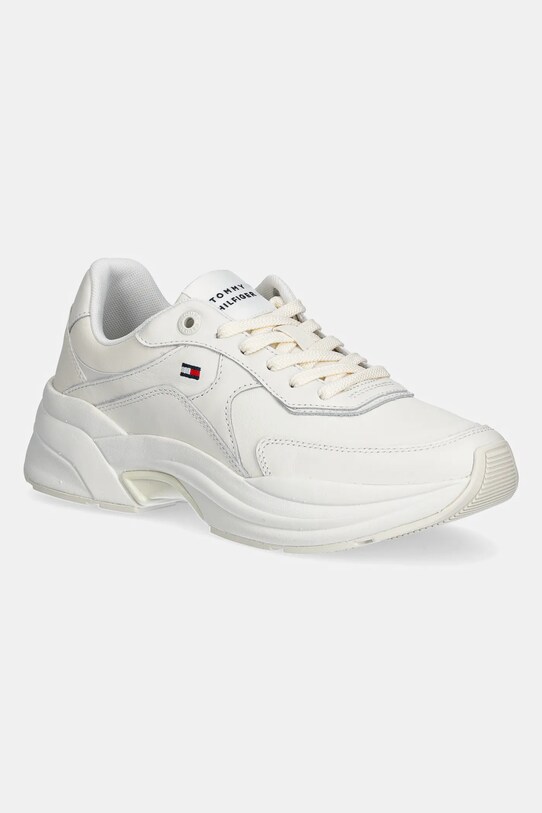 Tommy Hilfiger sneakers din piele IM INES CHUNKY SNEAKER piele alb FW0FW08556