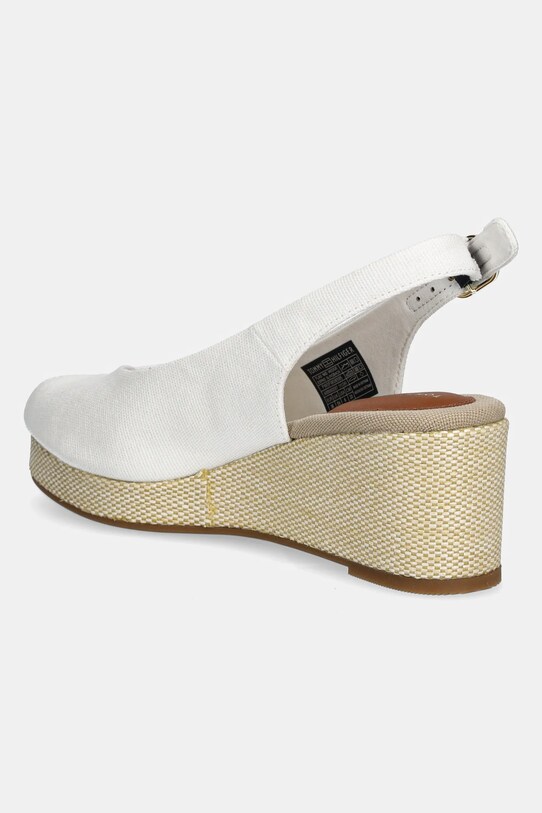 Obuv Sandále Tommy Hilfiger FLAG MID WEDGE ESPAD SLINGBACK FW0FW08595 biela
