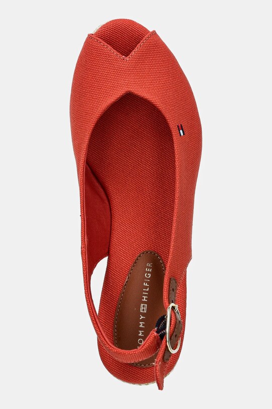 Σανδάλια Tommy Hilfiger FLAG MID WEDGE ESPAD SLINGBACK κόκκινο FW0FW08595