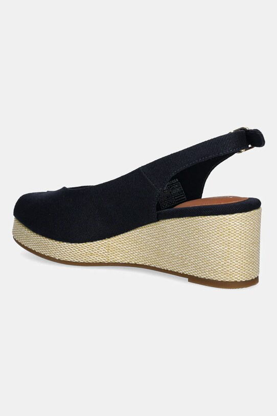 Obuv Sandále Tommy Hilfiger FLAG MID WEDGE ESPAD SLINGBACK FW0FW08595 tmavomodrá