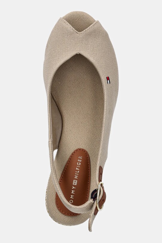 Tommy Hilfiger sandale FLAG MID WEDGE ESPAD SLINGBACK bej FW0FW08595