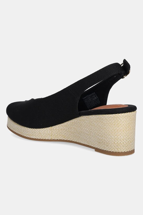 Παπούτσια Σανδάλια Tommy Hilfiger FLAG MID WEDGE ESPAD SLINGBACK FW0FW08595 μαύρο