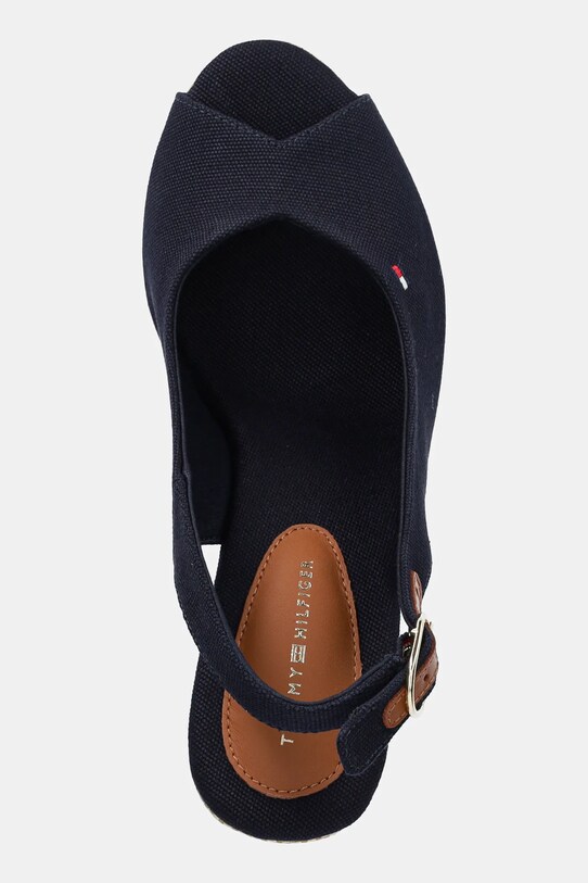 Сандалі Tommy Hilfiger FLAG HIGH WEDGE ESPAD SLINGBACK темно-синій FW0FW08597
