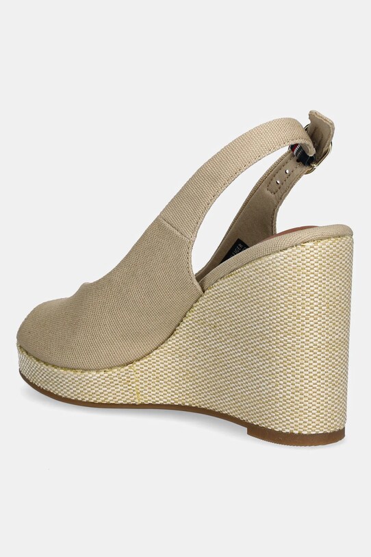 Obuv Sandále Tommy Hilfiger FLAG HIGH WEDGE ESPAD SLINGBACK FW0FW08597 béžová