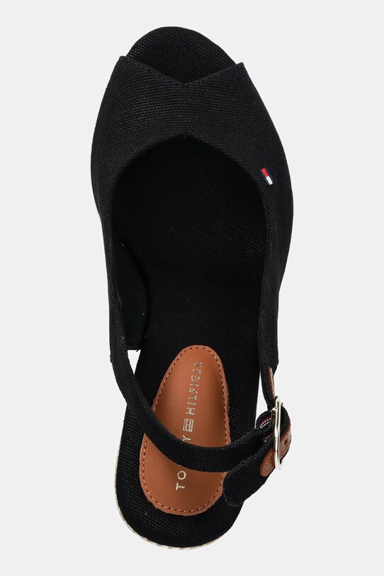 Сандалі Tommy Hilfiger FLAG HIGH WEDGE ESPAD SLINGBACK чорний FW0FW08597